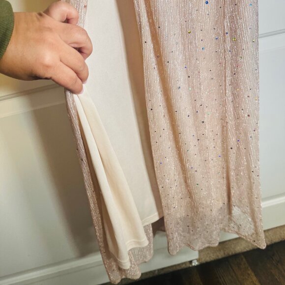 Baltic Born Grace Sparkle Gown Dress in Champagne Medium - NWT - Picture 10 of 15